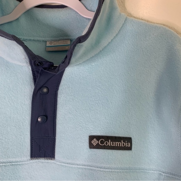 Columbia Mens blue steens mountain half snap fleece sweater M - Picture 7 of 9